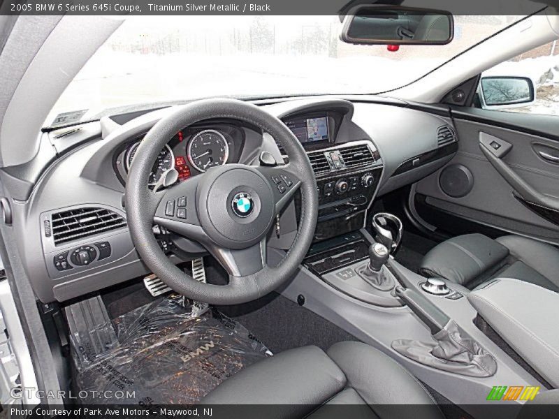 Titanium Silver Metallic / Black 2005 BMW 6 Series 645i Coupe