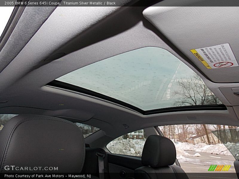 Titanium Silver Metallic / Black 2005 BMW 6 Series 645i Coupe