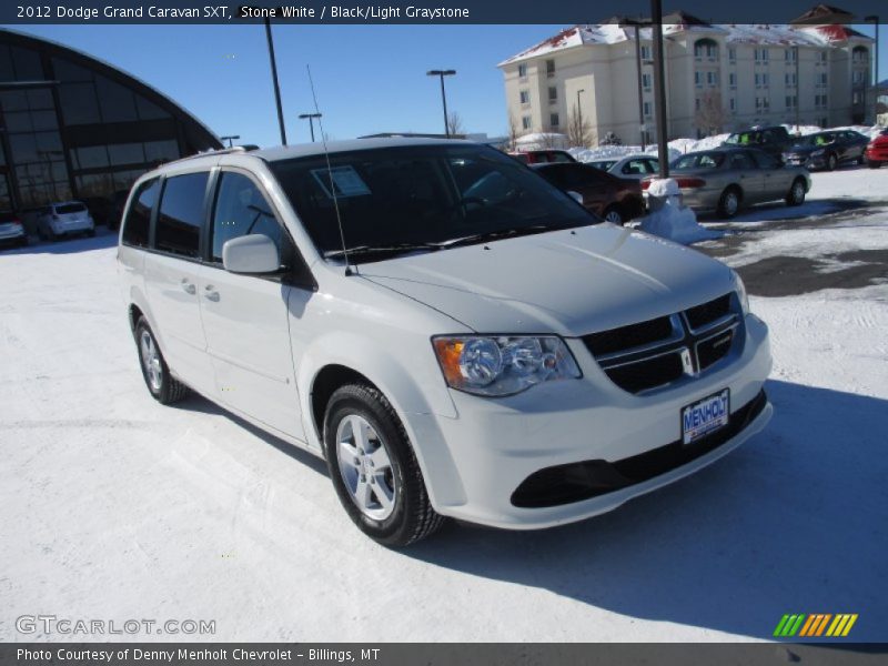 Stone White / Black/Light Graystone 2012 Dodge Grand Caravan SXT