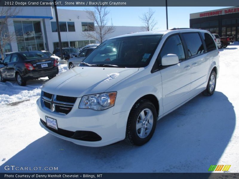 Stone White / Black/Light Graystone 2012 Dodge Grand Caravan SXT