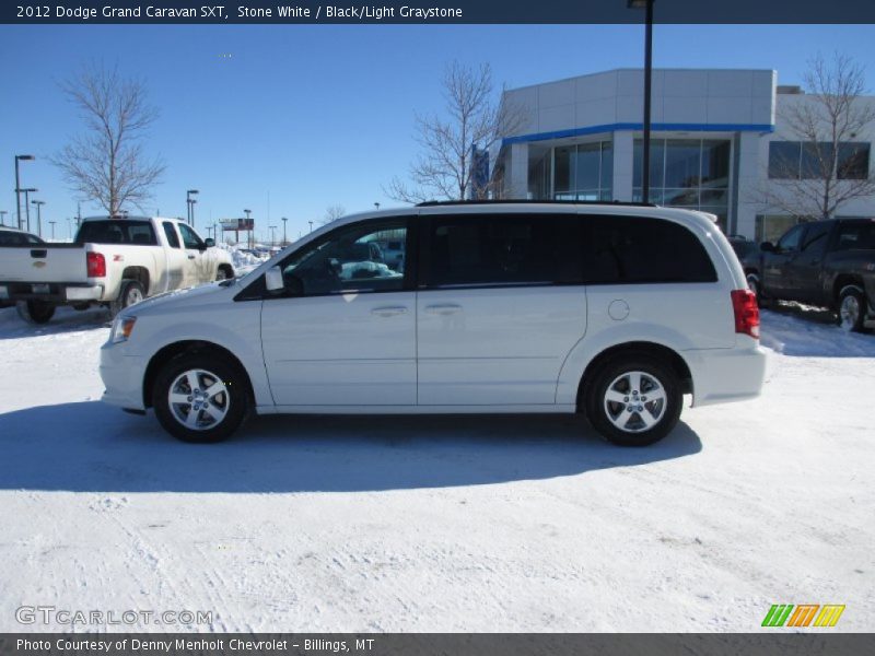 Stone White / Black/Light Graystone 2012 Dodge Grand Caravan SXT