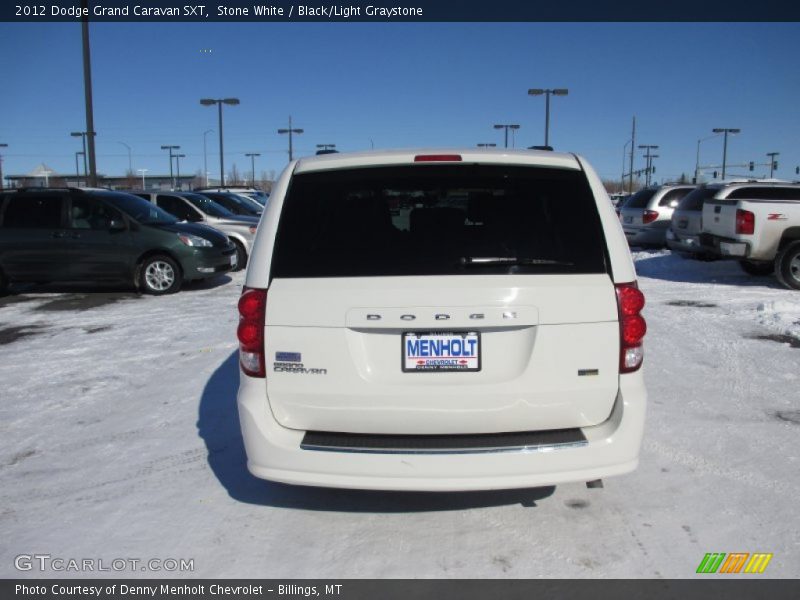 Stone White / Black/Light Graystone 2012 Dodge Grand Caravan SXT