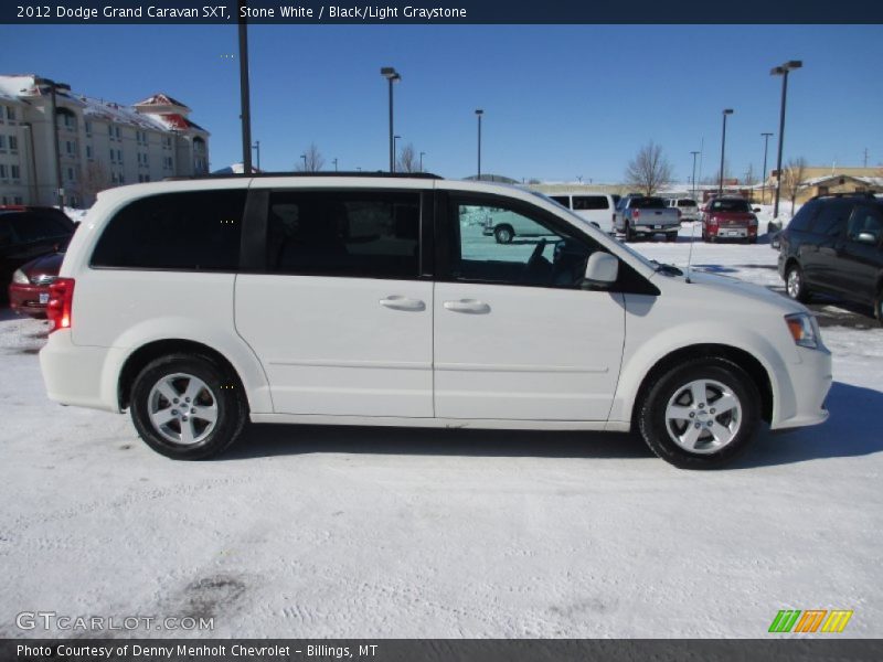 Stone White / Black/Light Graystone 2012 Dodge Grand Caravan SXT