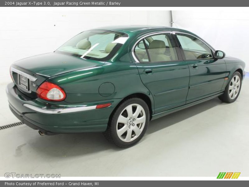 Jaguar Racing Green Metallic / Barley 2004 Jaguar X-Type 3.0