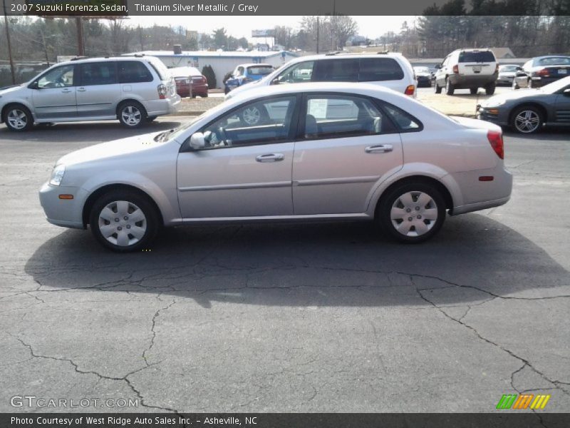 Titanium Silver Metallic / Grey 2007 Suzuki Forenza Sedan