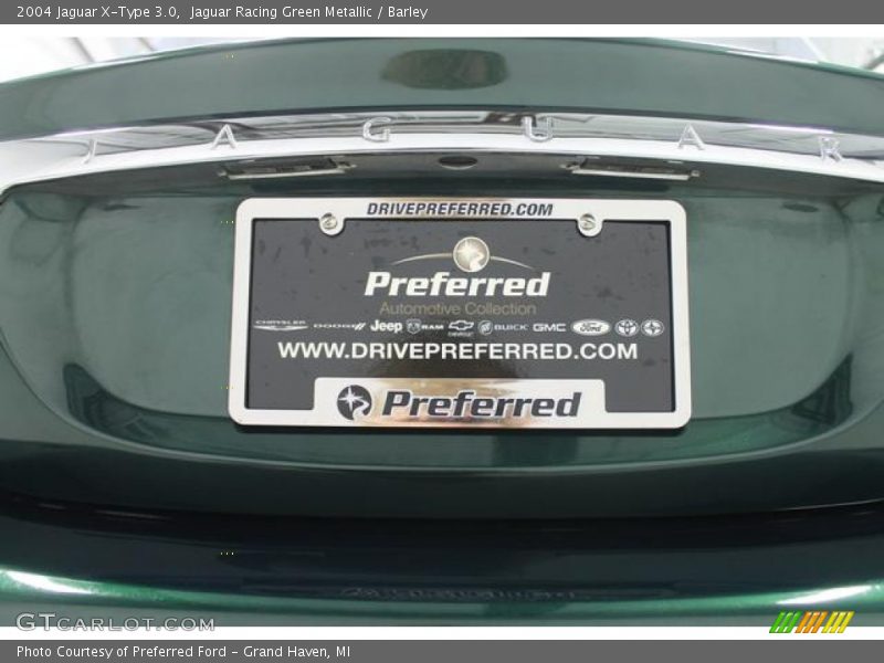 Jaguar Racing Green Metallic / Barley 2004 Jaguar X-Type 3.0