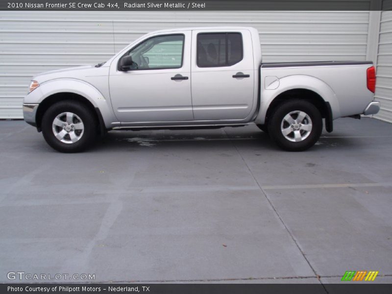 Radiant Silver Metallic / Steel 2010 Nissan Frontier SE Crew Cab 4x4