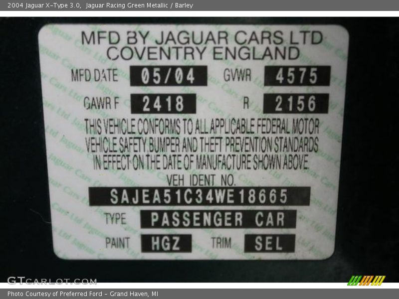 HGZ - 2004 Jaguar X-Type 3.0