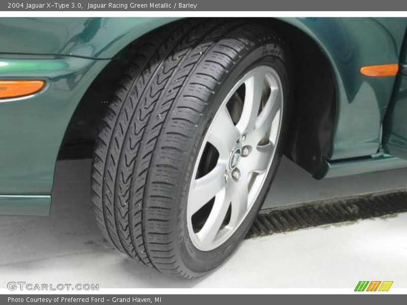 Jaguar Racing Green Metallic / Barley 2004 Jaguar X-Type 3.0
