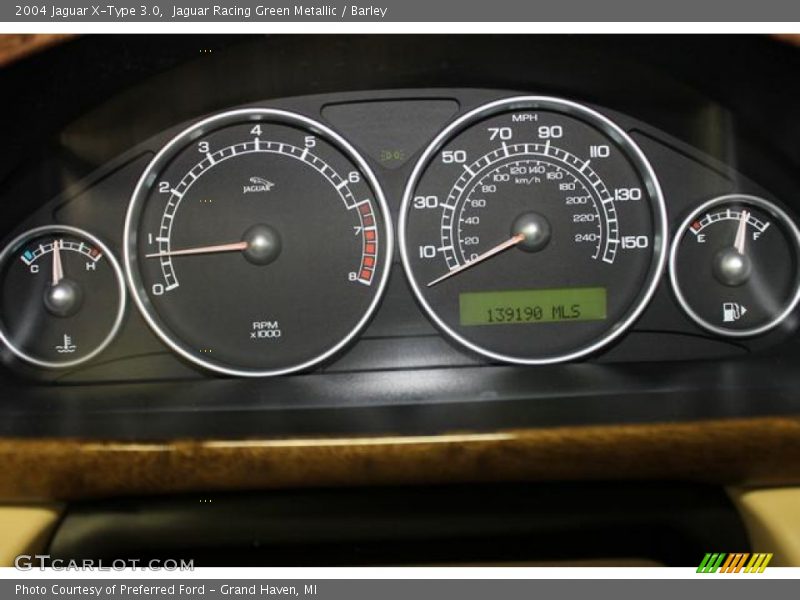 Jaguar Racing Green Metallic / Barley 2004 Jaguar X-Type 3.0