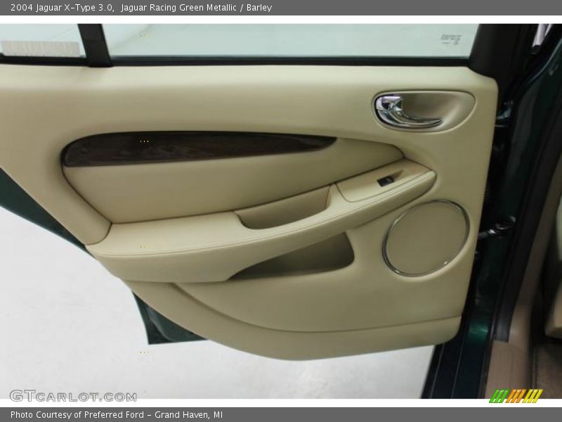 Jaguar Racing Green Metallic / Barley 2004 Jaguar X-Type 3.0