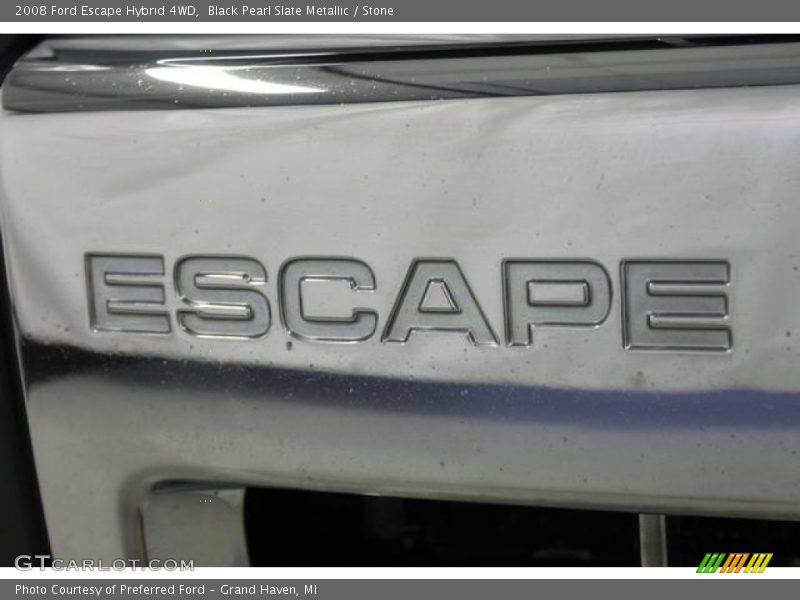 Black Pearl Slate Metallic / Stone 2008 Ford Escape Hybrid 4WD