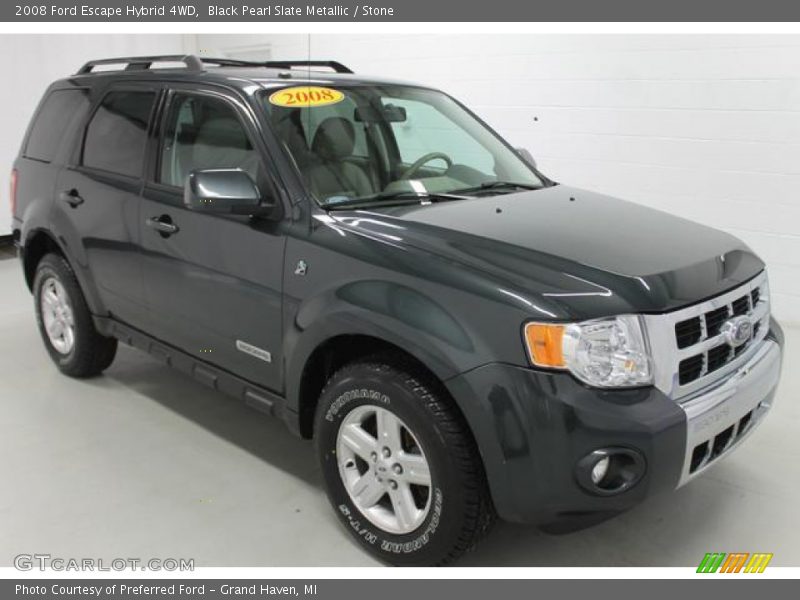 Black Pearl Slate Metallic / Stone 2008 Ford Escape Hybrid 4WD