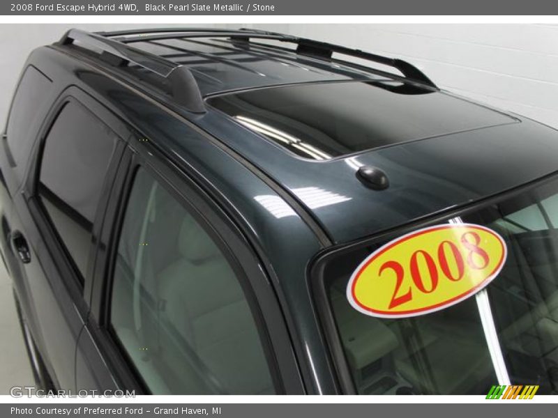 Black Pearl Slate Metallic / Stone 2008 Ford Escape Hybrid 4WD
