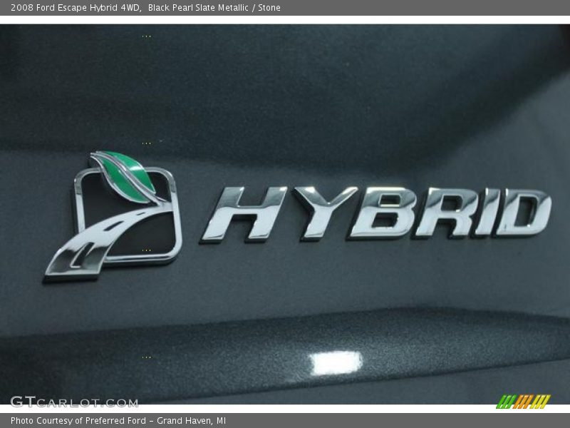 Black Pearl Slate Metallic / Stone 2008 Ford Escape Hybrid 4WD