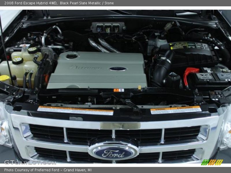 Black Pearl Slate Metallic / Stone 2008 Ford Escape Hybrid 4WD