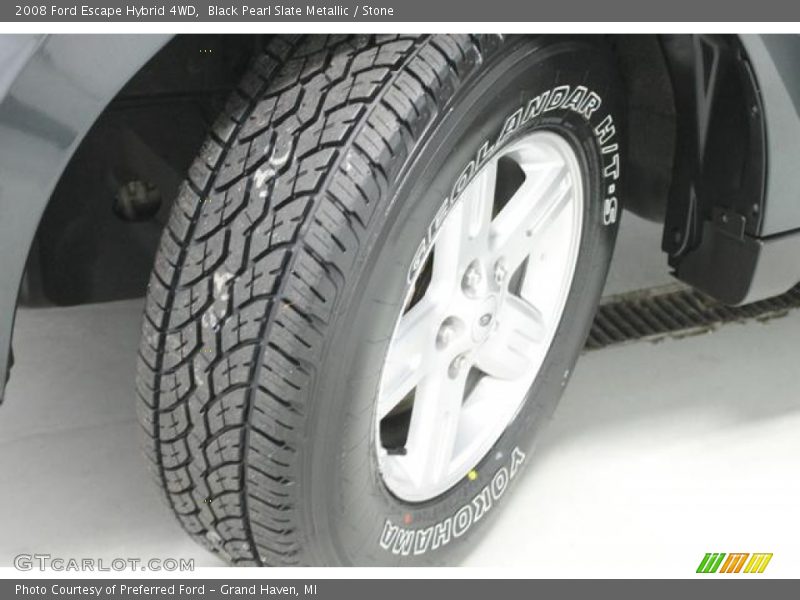 Black Pearl Slate Metallic / Stone 2008 Ford Escape Hybrid 4WD