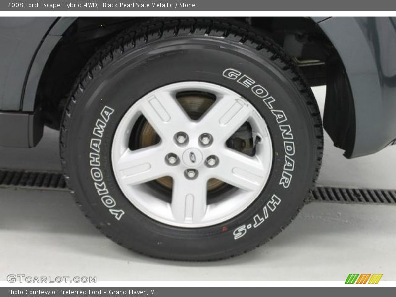 Black Pearl Slate Metallic / Stone 2008 Ford Escape Hybrid 4WD