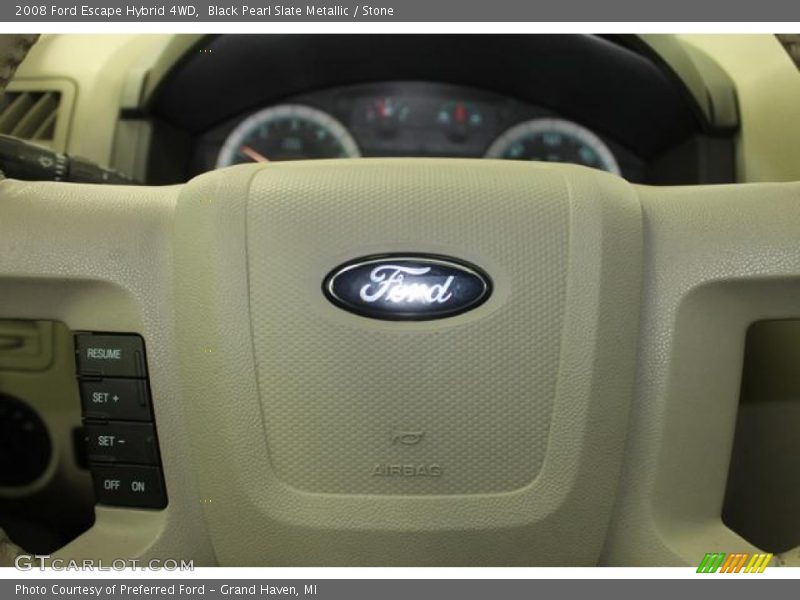 Black Pearl Slate Metallic / Stone 2008 Ford Escape Hybrid 4WD