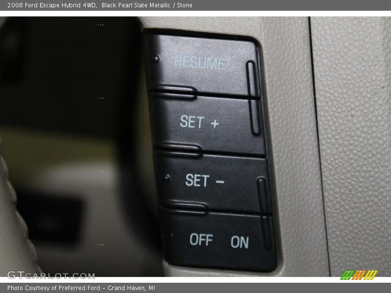 Black Pearl Slate Metallic / Stone 2008 Ford Escape Hybrid 4WD