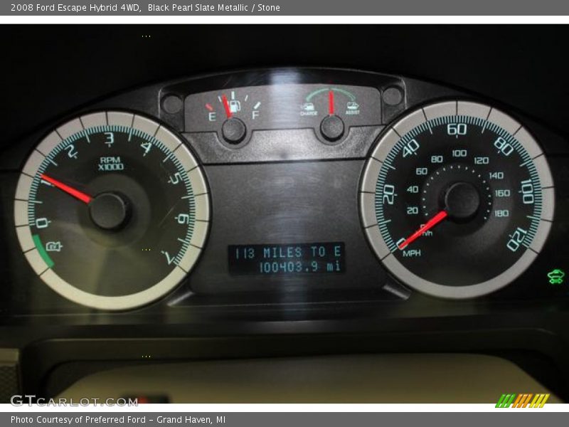 Black Pearl Slate Metallic / Stone 2008 Ford Escape Hybrid 4WD