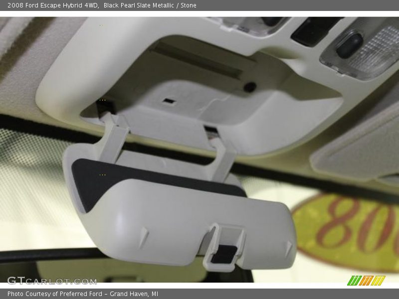 Black Pearl Slate Metallic / Stone 2008 Ford Escape Hybrid 4WD