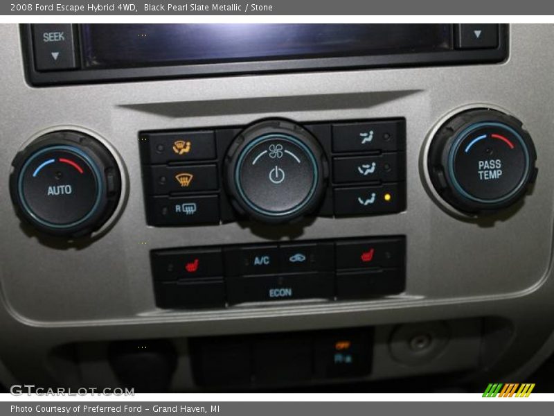 Black Pearl Slate Metallic / Stone 2008 Ford Escape Hybrid 4WD