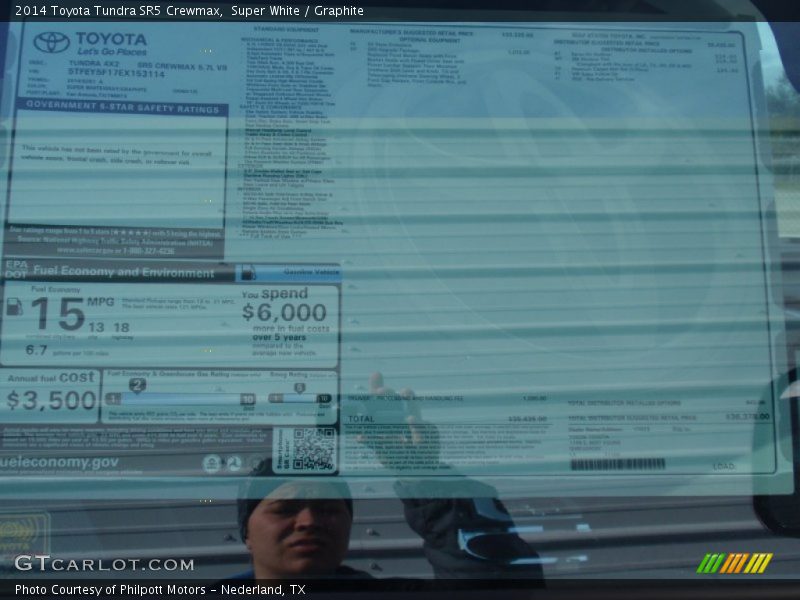 Super White / Graphite 2014 Toyota Tundra SR5 Crewmax