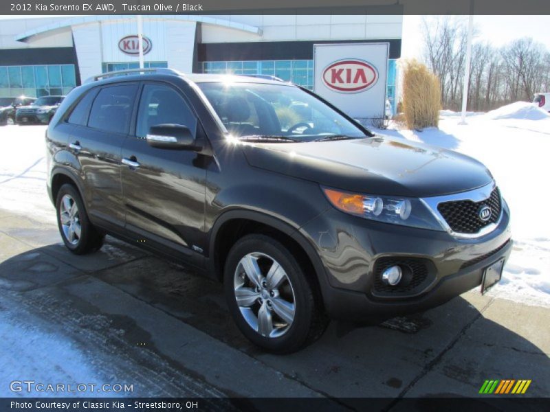 Tuscan Olive / Black 2012 Kia Sorento EX AWD