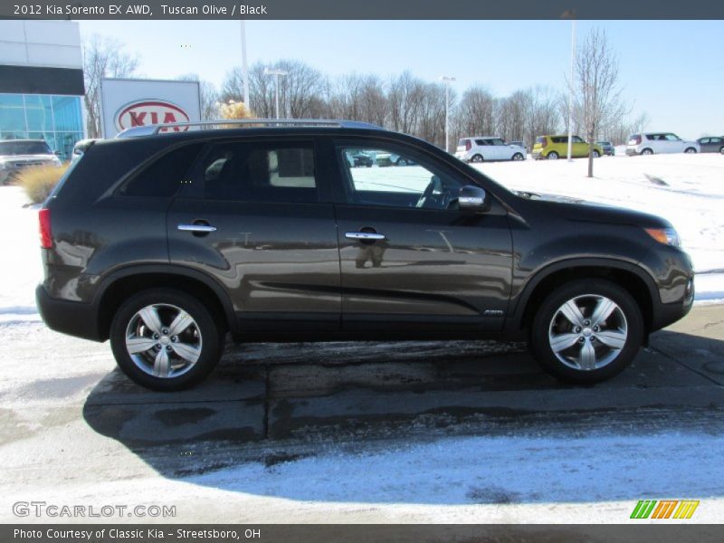 Tuscan Olive / Black 2012 Kia Sorento EX AWD