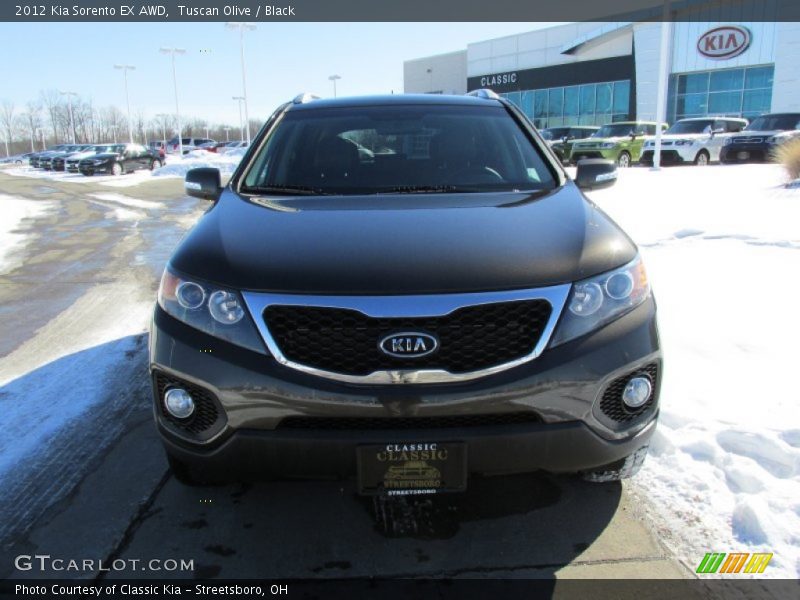 Tuscan Olive / Black 2012 Kia Sorento EX AWD