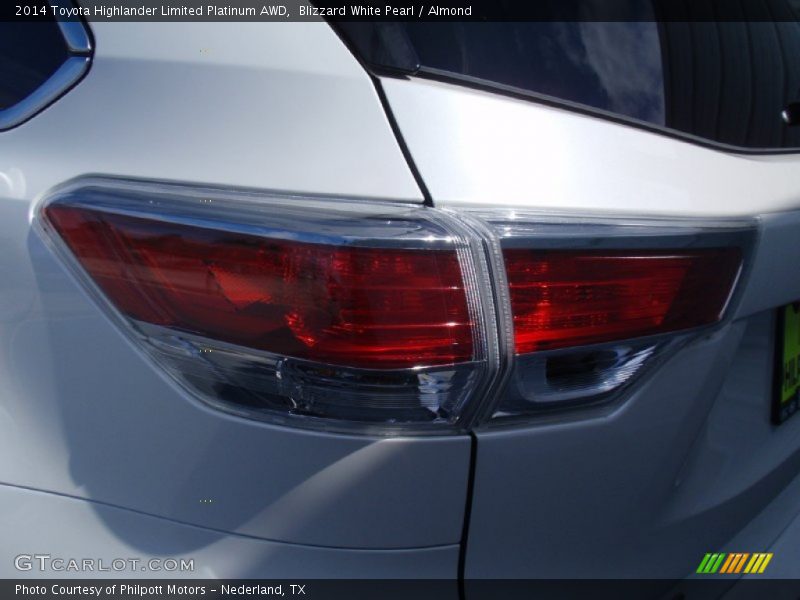 Blizzard White Pearl / Almond 2014 Toyota Highlander Limited Platinum AWD