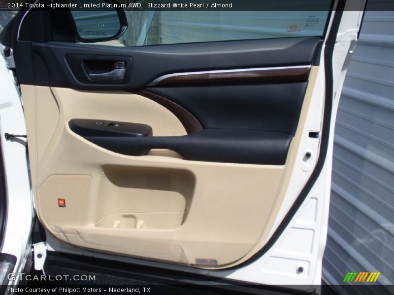 Blizzard White Pearl / Almond 2014 Toyota Highlander Limited Platinum AWD