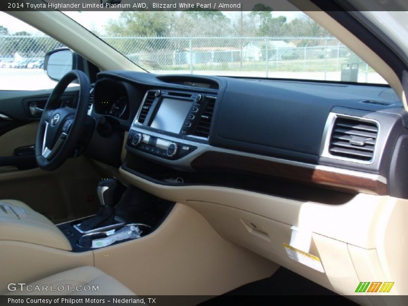 Blizzard White Pearl / Almond 2014 Toyota Highlander Limited Platinum AWD