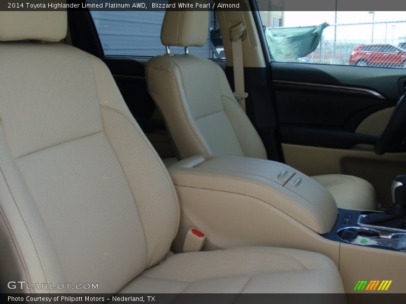 Blizzard White Pearl / Almond 2014 Toyota Highlander Limited Platinum AWD