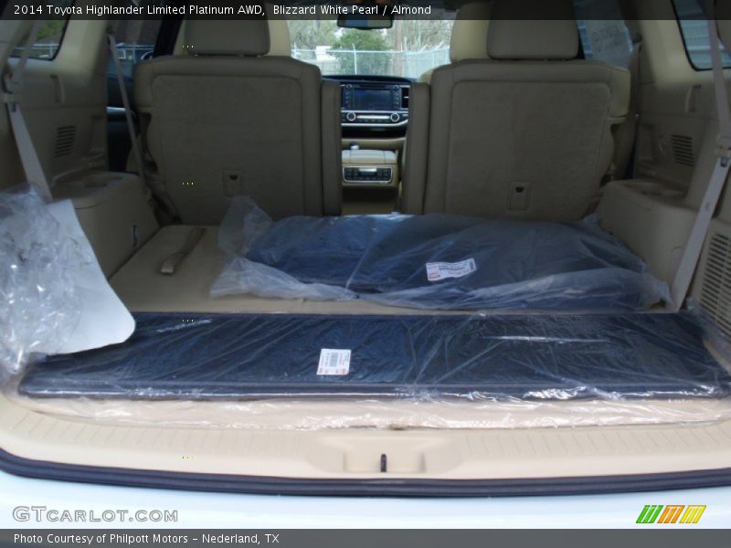 Blizzard White Pearl / Almond 2014 Toyota Highlander Limited Platinum AWD