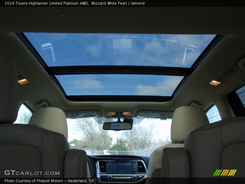 Blizzard White Pearl / Almond 2014 Toyota Highlander Limited Platinum AWD