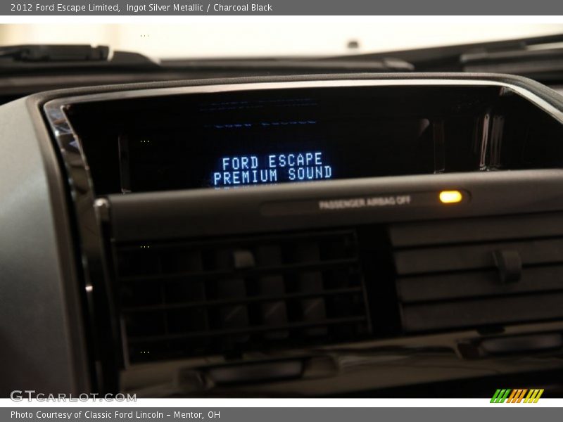 Ingot Silver Metallic / Charcoal Black 2012 Ford Escape Limited