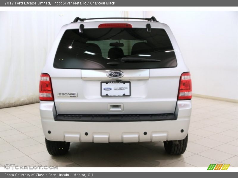 Ingot Silver Metallic / Charcoal Black 2012 Ford Escape Limited