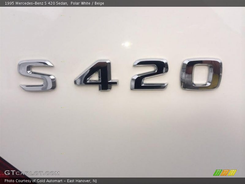 Polar White / Beige 1995 Mercedes-Benz S 420 Sedan