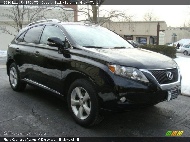 Obsidian Black / Parchment/Brown Walnut 2010 Lexus RX 350 AWD
