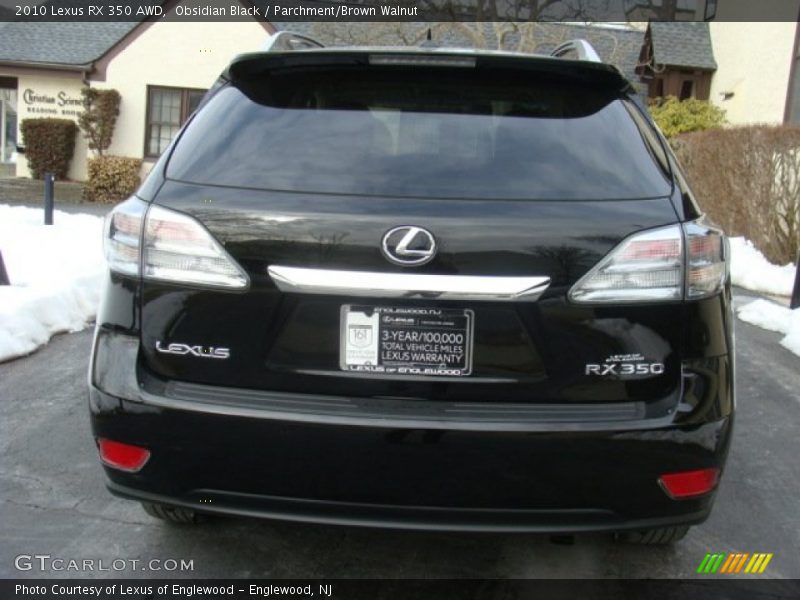 Obsidian Black / Parchment/Brown Walnut 2010 Lexus RX 350 AWD