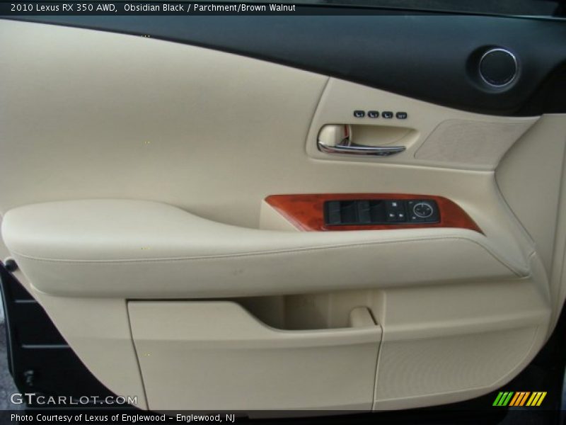 Obsidian Black / Parchment/Brown Walnut 2010 Lexus RX 350 AWD