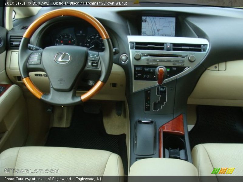Obsidian Black / Parchment/Brown Walnut 2010 Lexus RX 350 AWD