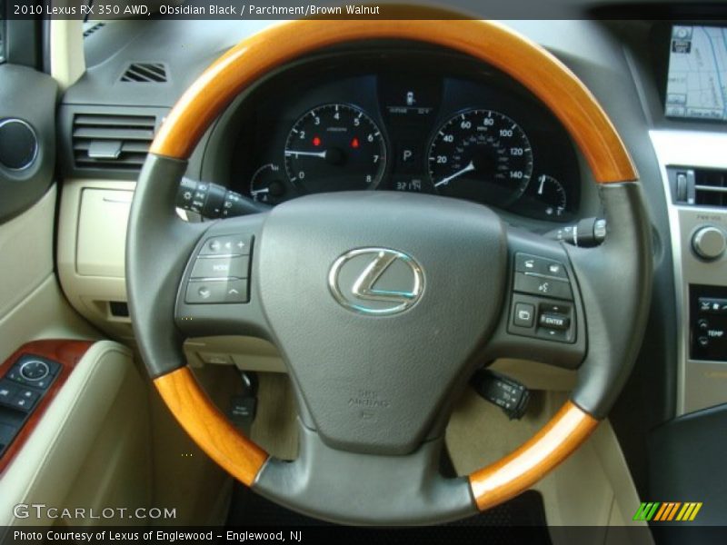 Obsidian Black / Parchment/Brown Walnut 2010 Lexus RX 350 AWD