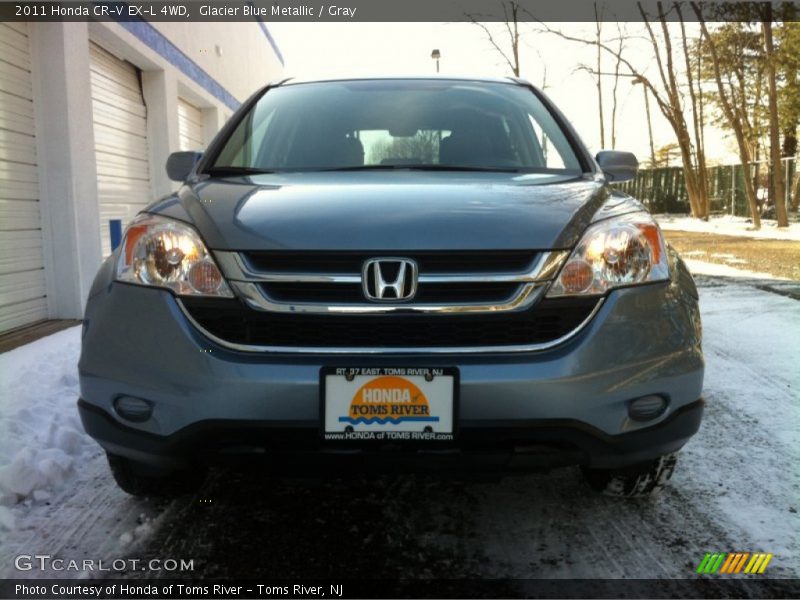 Glacier Blue Metallic / Gray 2011 Honda CR-V EX-L 4WD