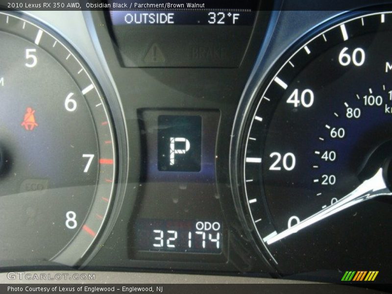 Obsidian Black / Parchment/Brown Walnut 2010 Lexus RX 350 AWD
