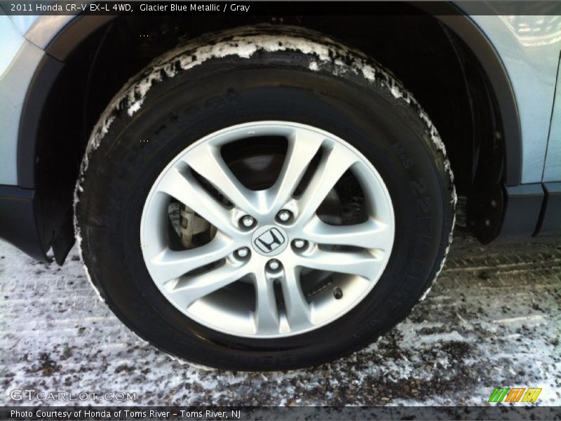 Glacier Blue Metallic / Gray 2011 Honda CR-V EX-L 4WD