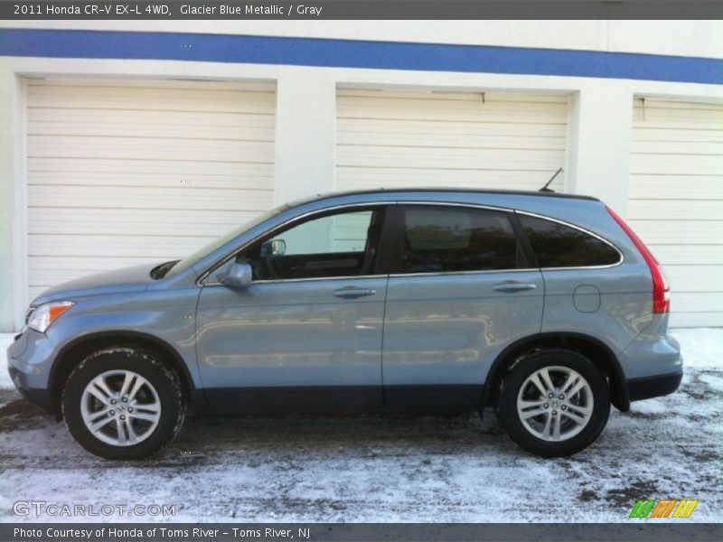 Glacier Blue Metallic / Gray 2011 Honda CR-V EX-L 4WD