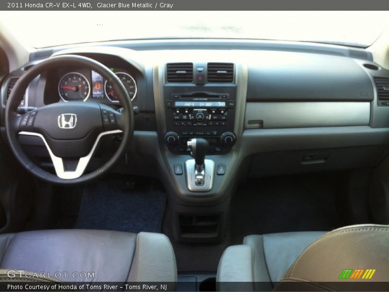 Glacier Blue Metallic / Gray 2011 Honda CR-V EX-L 4WD